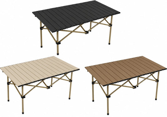 طاولة تخييم قابلة للطي محمولة للنزهات Table de camping pliable portable pour pique-nique,jardin,randonnée,voyage,95x55x50cm