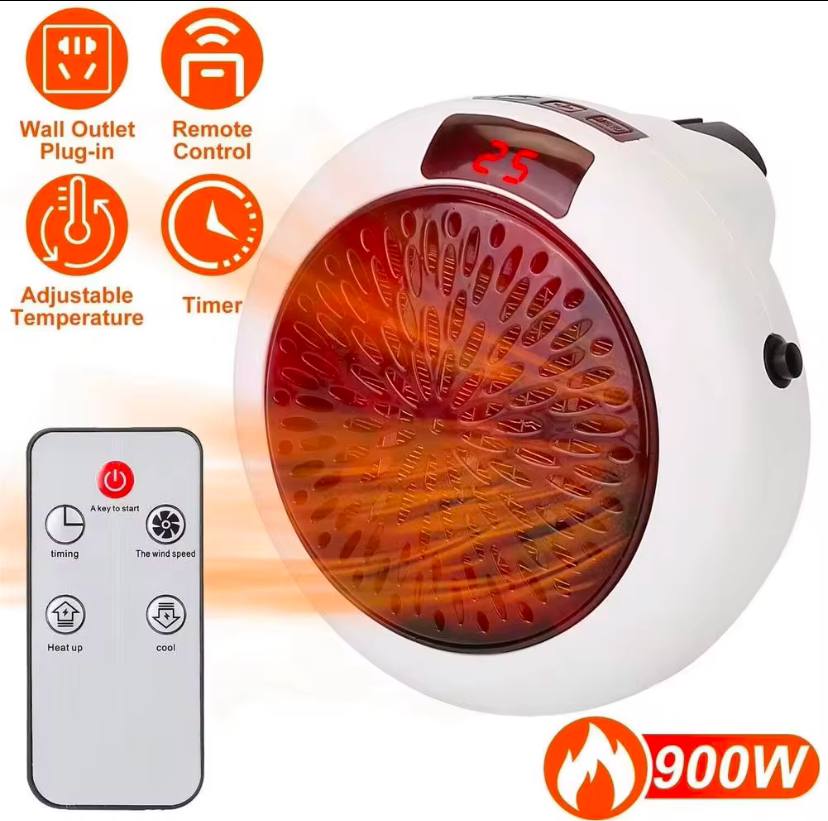 سخان كهربائي، ضبط المؤقت، قابس غرفة النوم، لاسلكي، محمول Chauffages d'appoint électriques avec minuterie, sans fil, portables