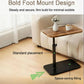 Table d'appoint élégante à Hauteur et angle réglables طاولة جانبية أنيقة قابلة لتعديل الارتفاع والزاوية، بتصميم عصري وسطح خشبي وإطار معدني