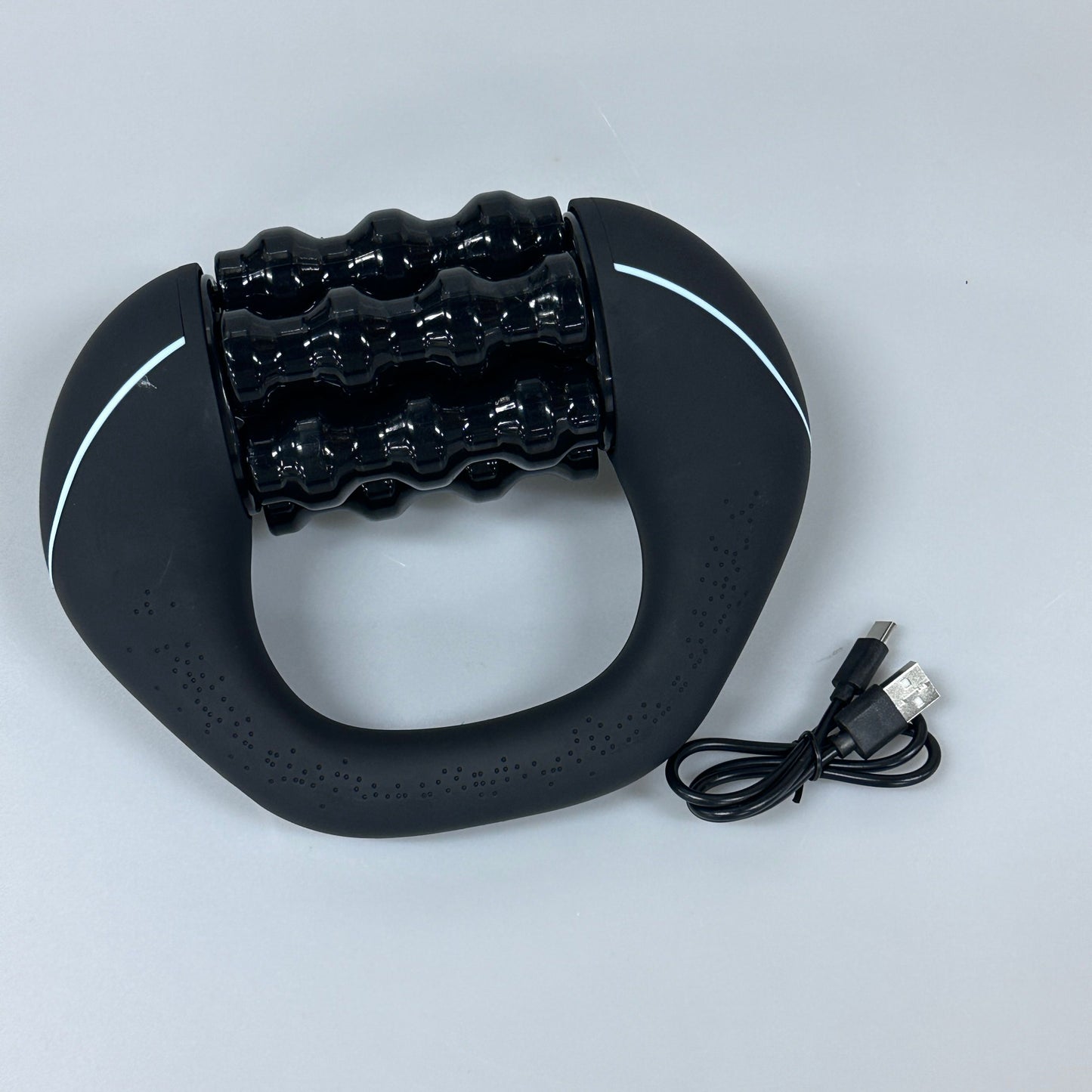 Powered Rolling Massager Rouleau de massage électrique vibrant à percussion personnalisé, 3 vitesses, pour massage musculaire profond جهاز تدليك دوار كهربائي