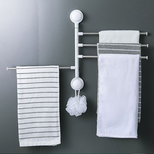 Seamless Suction Cup Towel Rack porte-serviettes mural pivotant رف مناشف دوار مثبت على الحائط