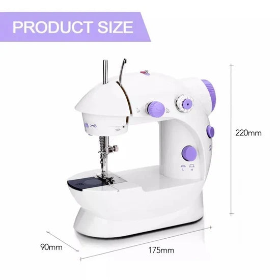Mini sewing machine ماكينة خياطة صغيرة محمولة بسرعتين قابلة للتعديل، آلات خياطة كهربائية
