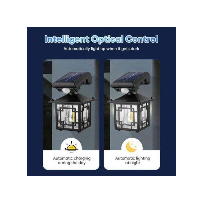 مصباح جداري يعمل بالطاقة الشمسية بتقنية LED مزود بمستشعر حركة للحديقة Applique murale solaire LED avec capteur de mouvement