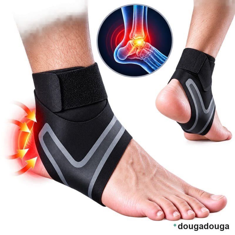 دعامة كاحل رياضية قابلة للتعديل Chevillère de sport réglable, stabilisateur pour entorses et protection articulaire