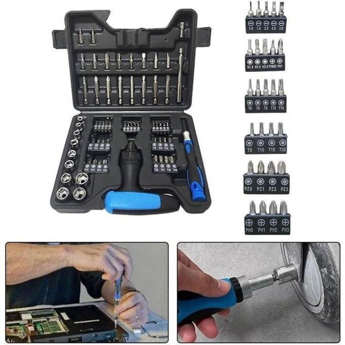 Boite Tournevis Multifonction 115 Pièces, Compact et Complet طقم مفكات متعددة الوظائف مكون من 115 قطعة، صغير الحجم وكامل