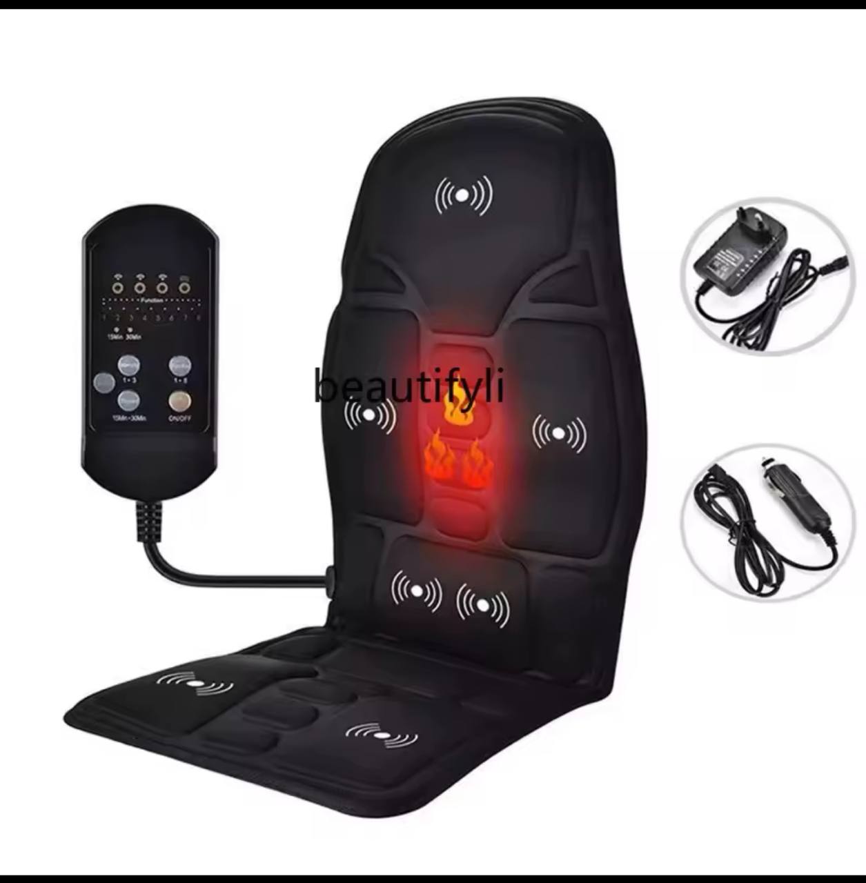 Tapis de chaise de Massage électrique vibrant pour voiture coussin de Massage