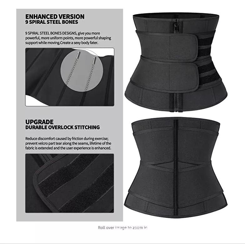 Ceinture de sudation en néoprène avec corset gainant حزام تنحيف الخصر من النيوبرين