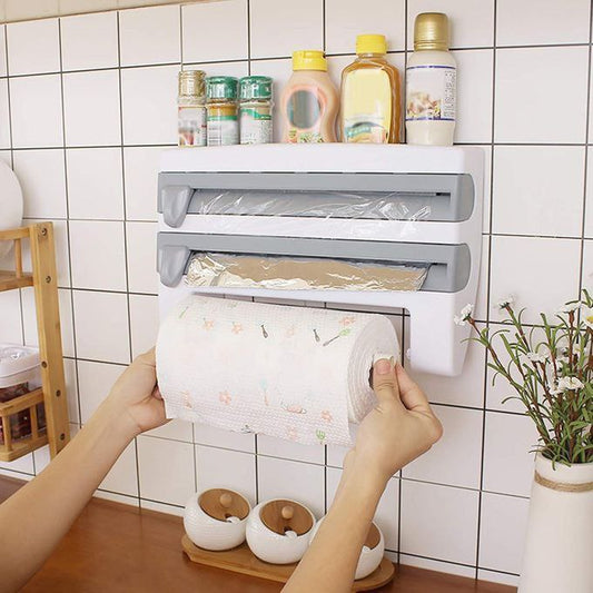 Distributeur des rouleaux de papier essuie-tout, de film alimentaire et de papier aluminium