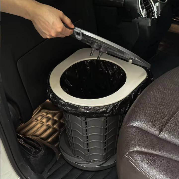 مرحاض تخييم قابل للطي ومحمول مع حقيبة Toilette de camping pliante et portable avec sac