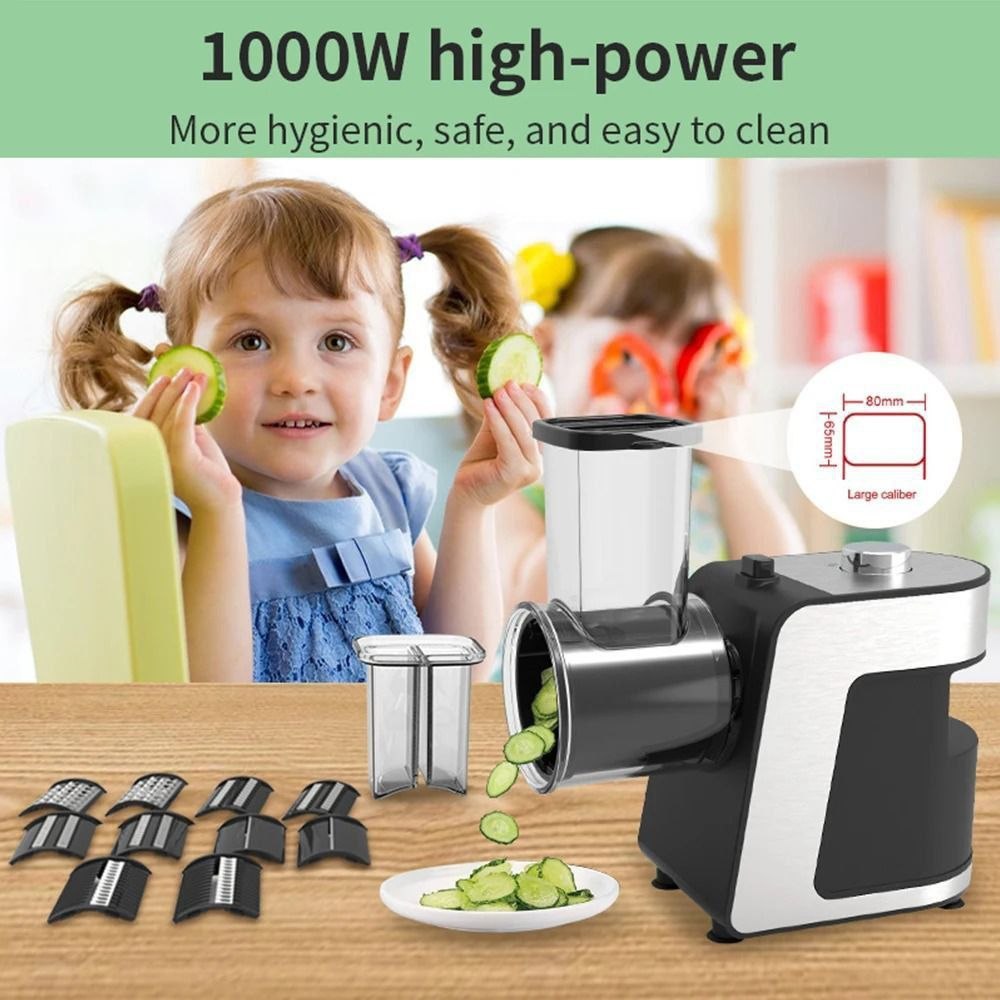 مبشرة كهربائية متعددة الوظائف، قطاعة خضراوات وجبن LG-X228 Râpe Électrique Multifonction Coupe-Légumes et Fromage