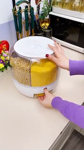 Rotating multi-functional Grain Stockage Bucket صندوق تخزين الحبوب الدوار متعدد الوظائف