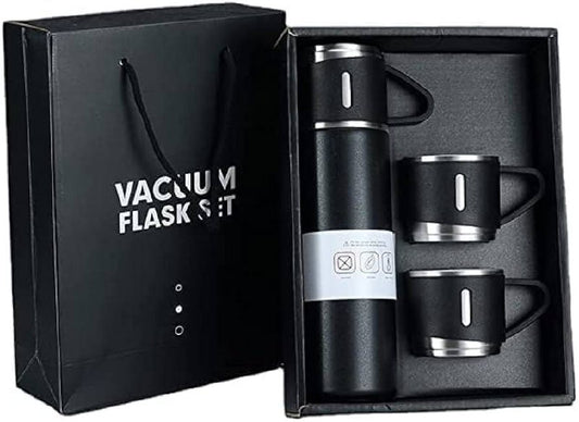 Vacuum flask set Thermos pour conserver les boissons chaudes avec 3 tasses 500 ml