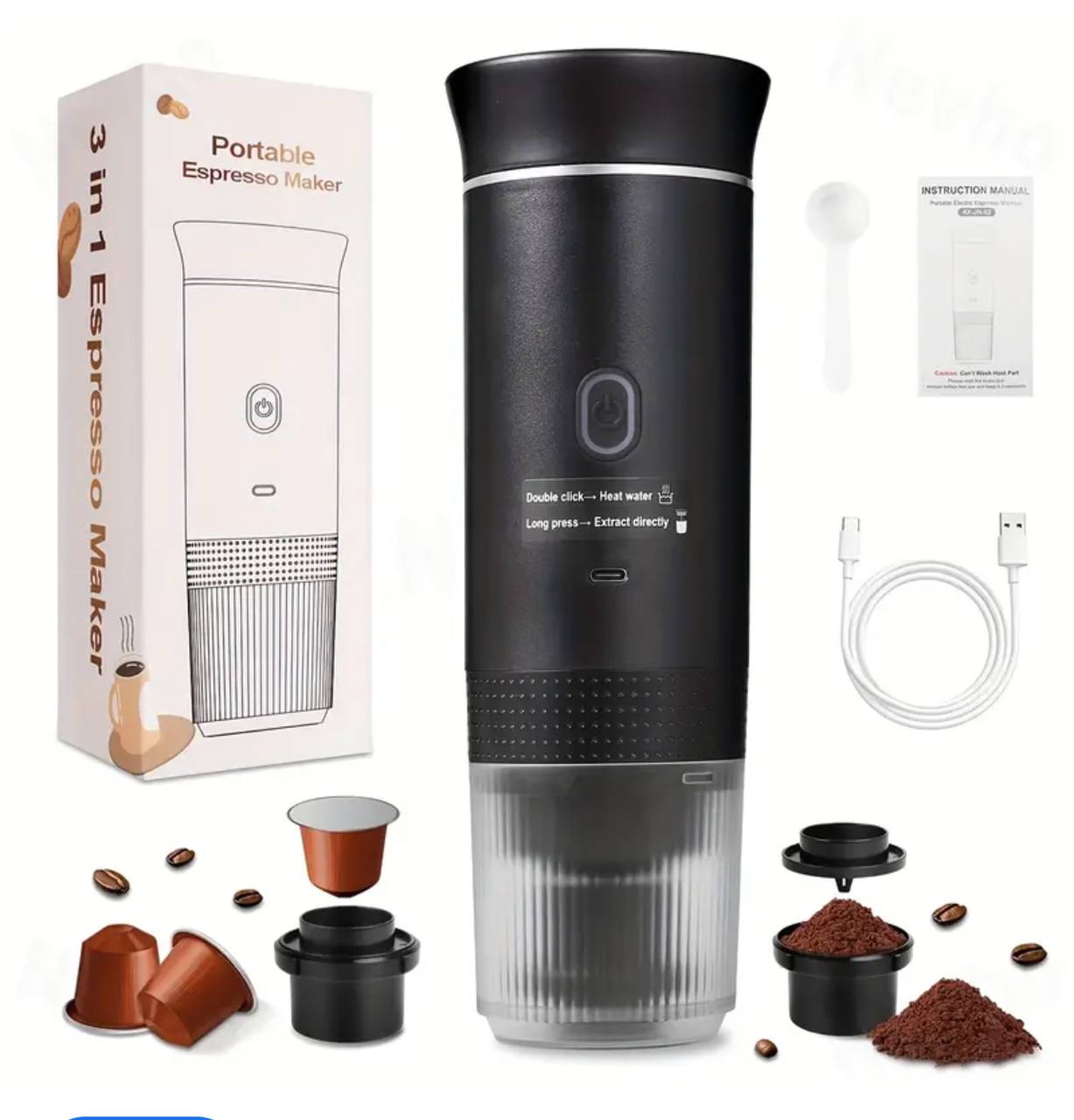 Machine à café expresso portable électrique sans fil ماكينة قهوة إسبريسو كهربائية محمولة لاسلكية