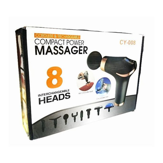 Pistolet de Massage musculaire à 8 têtes, Plusieurs niveaux de régulation de vitesse CY-008 مسدس تدليك العضلات بـ 8 رؤوس ومستويات متعددة للتحكم في السرعة