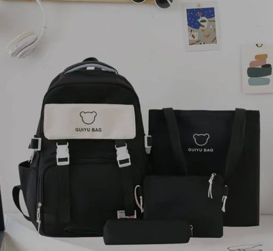 Sac dos scolaire 4pcs