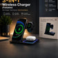 شاحن لاسلكي قابل للطي 3 في 1 Support de chargeur sans fil pliable 3 en 1, station de charge rapide 15W