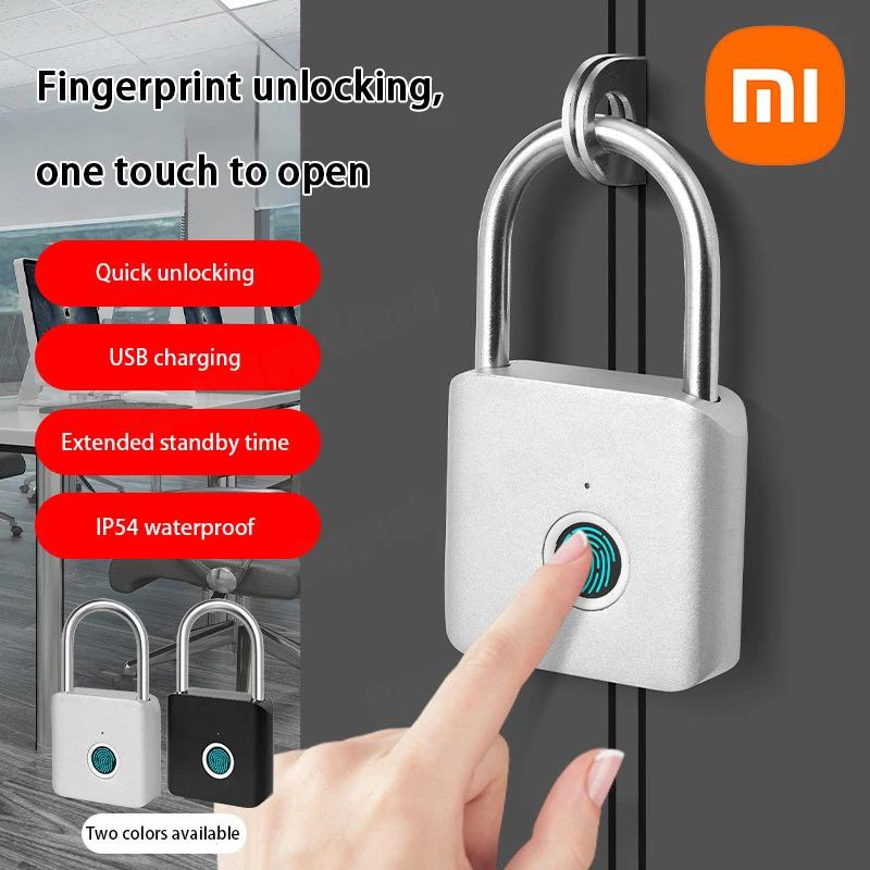 Smart fingerprint padlock Cadenas intelligent à empreinte digitale قفل بصمة ذكي