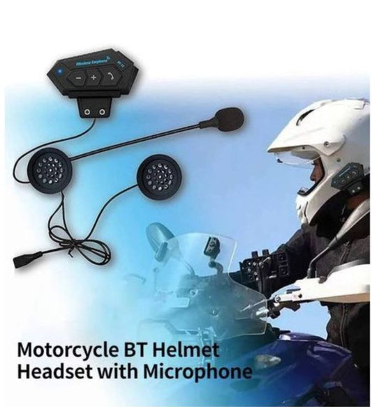 Motocycle BT Helmet Headset with Microphone سماعة رأس بلوتوث للخوذة للدراجات النارية مزودة بميكروفون