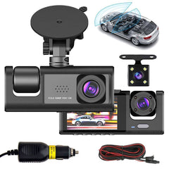 كاميرا سيارة عالية الدقة Black Box Traffic Recorder Dashcam Voiture WiFi Full HD 1080P à 3 Caméras