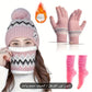 Ensemble Bonnet, Cache-Cou et Gants Femme طقم قبعات وأغطية للرقبة وقفازات للنساء من 3 قطع