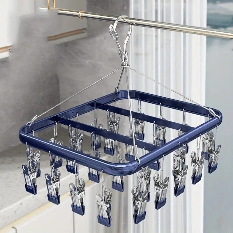 منشر غسيل من الألومنيوم مزود بـ 36 مشبكاً Séchage optimal même dans les petits espaces