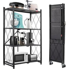 Étagère de rangement pliable رف تخزين قابل للطي مزود بعجلات