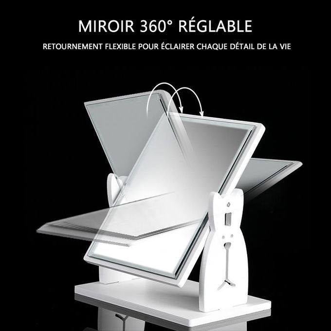 Miroir de maquillage de bureau avec tiroirs مرآة مستحضرات تجميل مرآة مكياج سطح المكتب