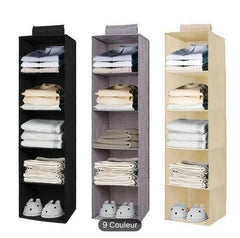 Range-chemises suspendu 6 cases رف قمصان معلق مكون من 6 أقسام