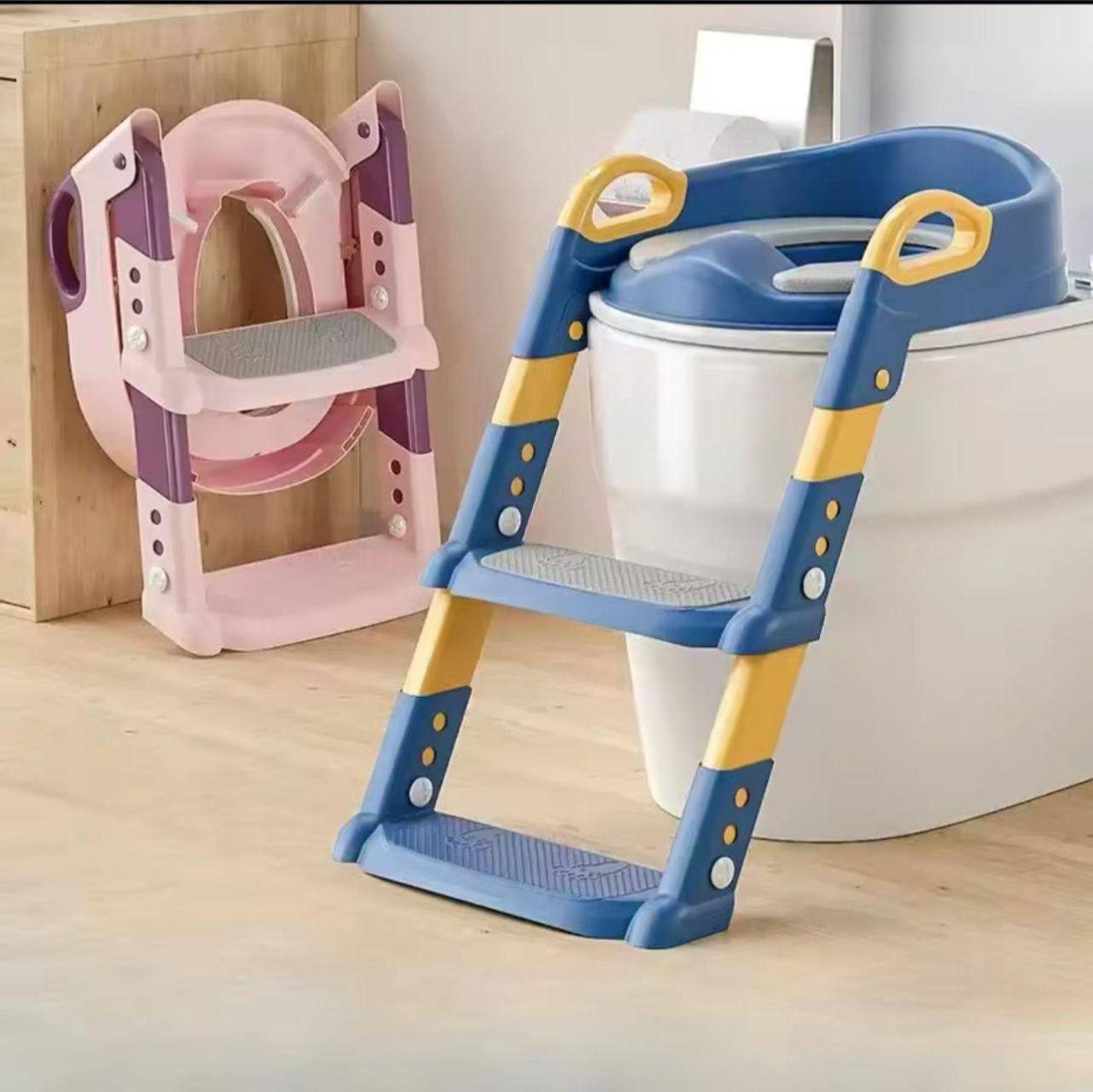 Marches de toilettes سلم كرسي مرحاض للأطفال، كرسي تدريب على استخدام المرحاض ، مقعد مرحاض للأطفال