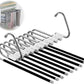 Cintres pour pantalons, peu encombrants en acier inoxydable شماعات بنطلونات من الفولاذ المقاوم للصدأ موفرة للمساحة، غير قابلة للانزلاق