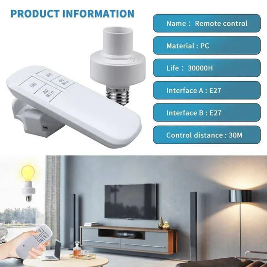 حامل مصباح لاسلكي للتحكم عن بعد Support de lampe Led sans fil E27