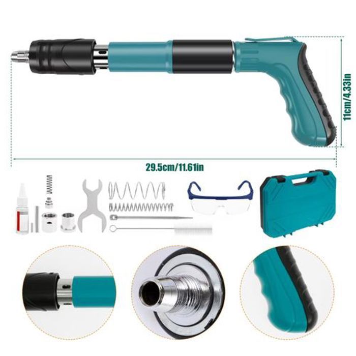 مسدس مسامير يدوي صغير من الصلب، قابل للتعديل في 3 مستويات Pistolet à clous manuel en acier