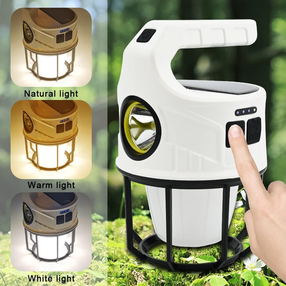 مصباح تخييم LED قابل لإعادة الشحن بإضاءة مزدوجة CH-22025 Dual Light Source Camping Lights Lampe de Camping LED Rechargeable Double Éclairage