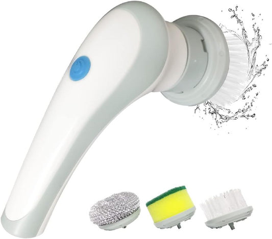 فرشاة تنظيف كهربائية دوارة برؤوس قابلة للتبديل Brosse de nettoyage électrique à rotation avec têtes interchangeables