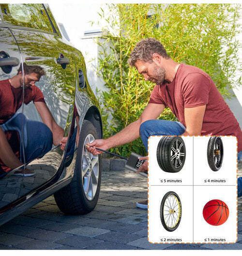 Smart Portable Air Compressor 10 Bar منفاخ هواء ذكي محمول للسيارات والدراجات