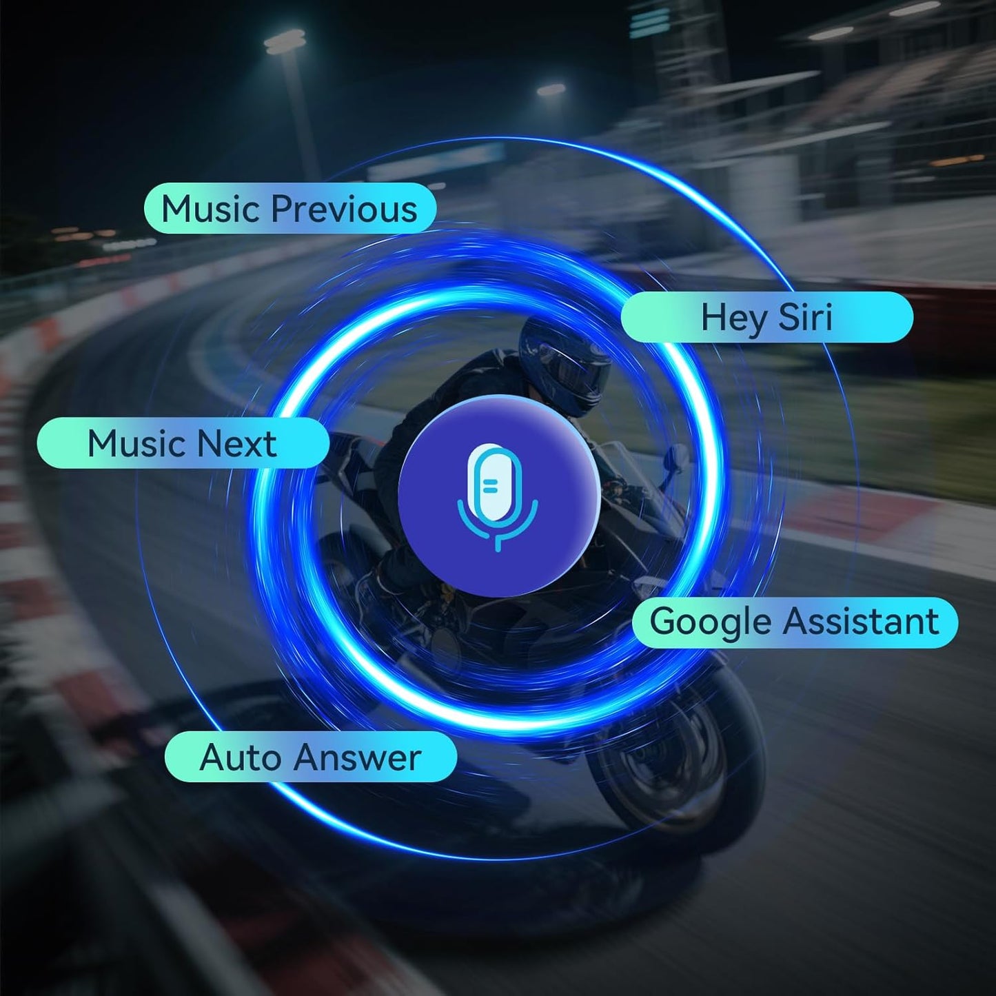 Casque audio moto Bluetooth contrôle سماعات دراجة نارية بلوتوث تحكم