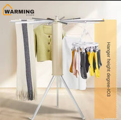 شماعة ملابس قابلة للتمدد والدوران Étendoir de Séchage Plancher Balcon Pliant Chambre Ménage Bois Massif
