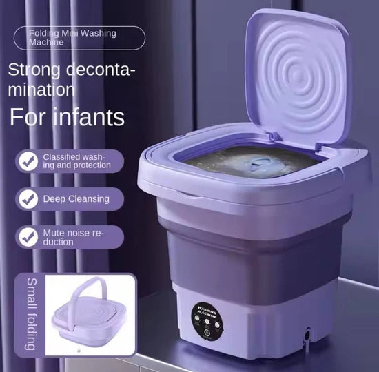 غسالة صغيرة متعددة الوظائف قابلة للطي Mini Machine à laver 9L Multi fonctions Folding Washing Machine