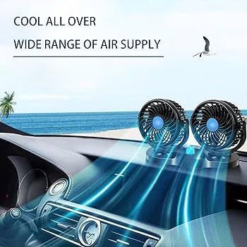 360 Degree Rotatable Car FanDouble headed vehicle fan
