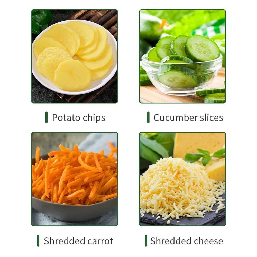 مبشرة كهربائية متعددة الوظائف، قطاعة خضراوات وجبن LG-X228 Râpe Électrique Multifonction Coupe-Légumes et Fromage