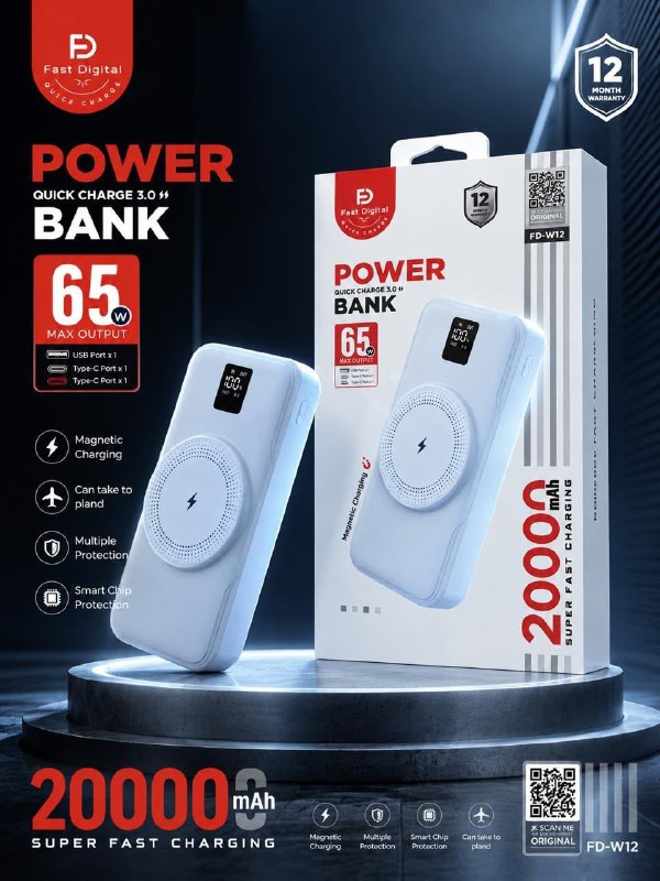 Power bank 20000MAH 65W FD-W12