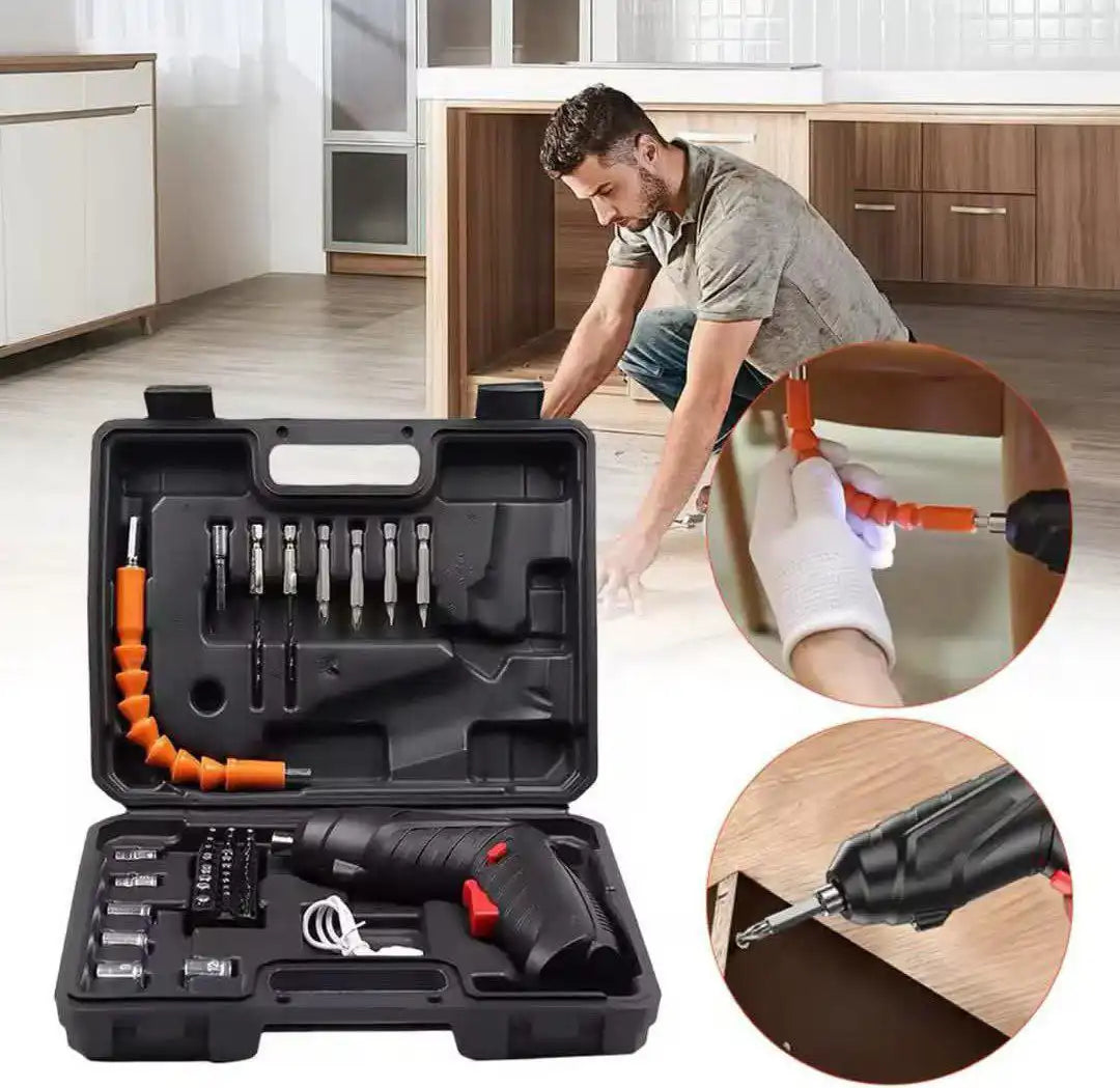 مفك براغي كهربائي لاسلكي، مزود ببطارية قابلة لإعادة الشحن Tournevis visseuse électrique sans fil, batterie rechargeable, perceuse