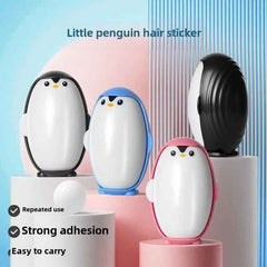 Little penguin hair sticker Rouleau anti-peluches réutilisable en forme de pingouin