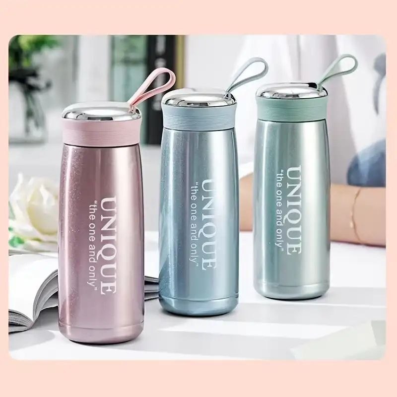 ترمس صغير من الفولاذ المقاوم للصدأ، زجاجة معزولة للماء الساخن Mini thermos en acier inoxydable, bouteille isotherme pour eau