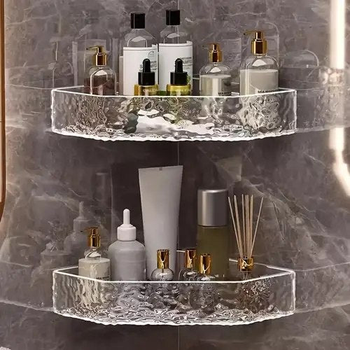 رف زاوية سهل التركيب بدون حفر للحمام والدش Étagère d'Angle Facile à Installer sans Perçage pour Salle de Bain