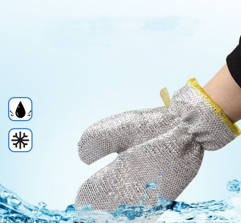 قفازات غسيل أطباق من الفولاذ المقاوم للصدأ فائق المتانة Gants Vaisselle Inox Ultra Résistant