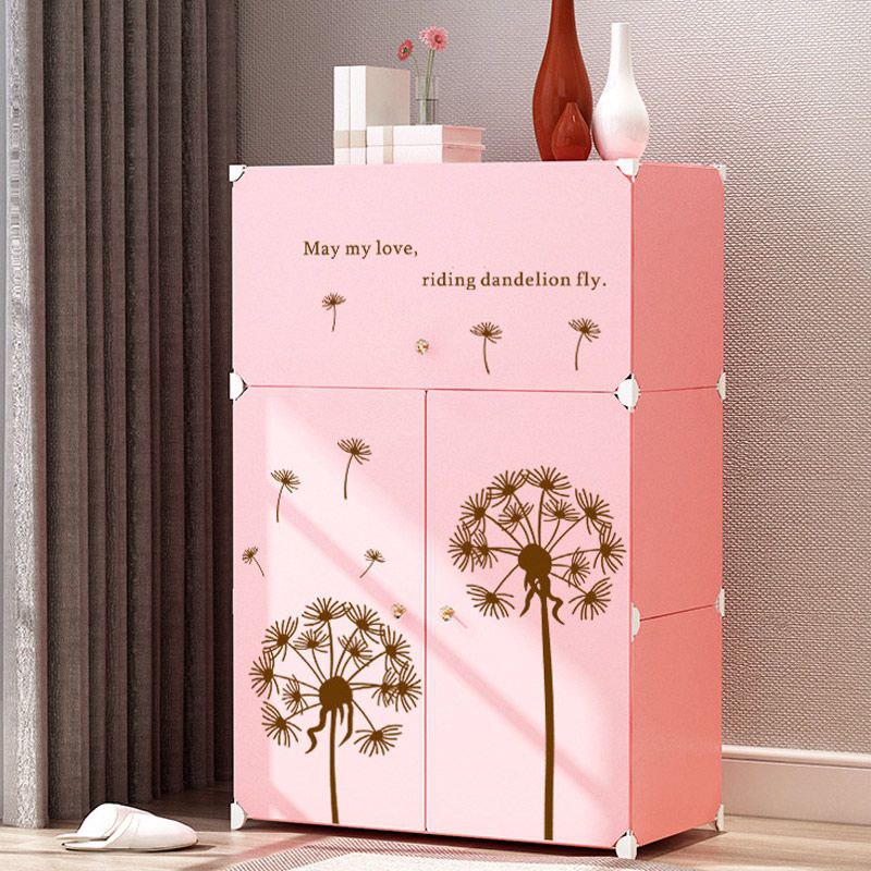 3D Decorated Triple Door Shoe Storage  JL 04