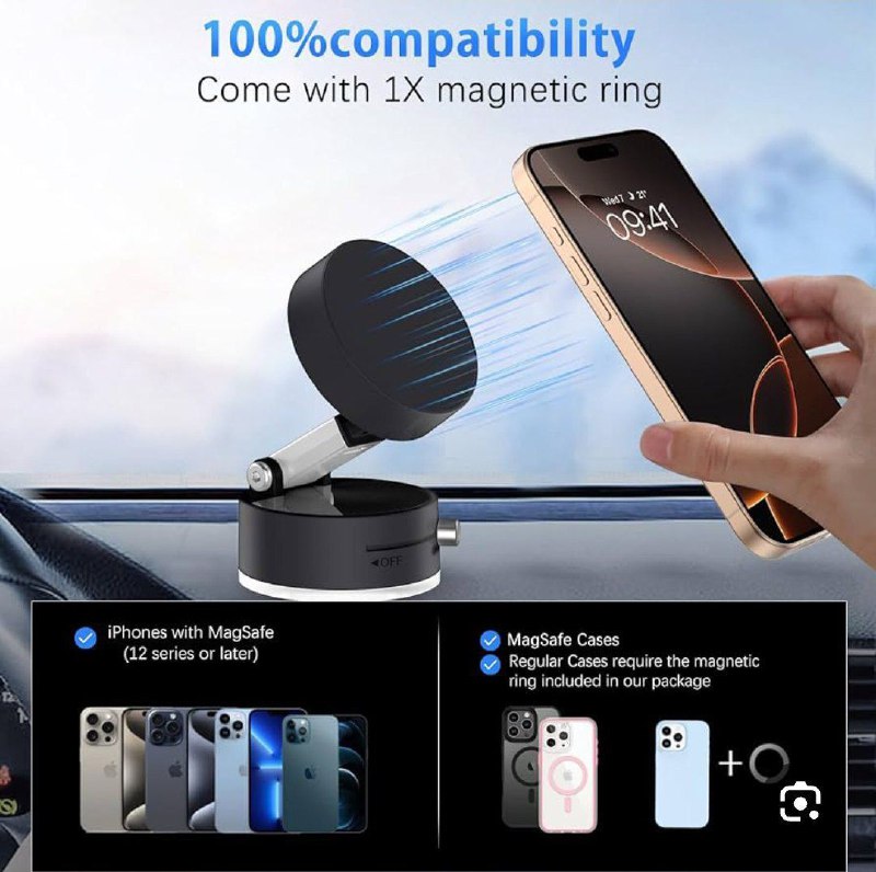 Magnetic phone holder Support pour maintenir votre smartphone