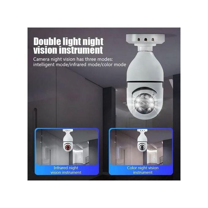 كاميرا أمان ذكية لاسلكية على شكل لمبة Caméra intelligente WiFi ampoule de sécurité 1080P 360 degrés caméra panoramique vision sans fil