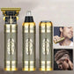 Professional Hair Clipper 3in1 3 en 1 Tondeuse à cheveux électrique professionnelle USB-C sans fil ماكينة حلاقة شعر كهربائية احترافية 3 في 1 لاسلكية بمنفذ USB-C، لون ذهبي